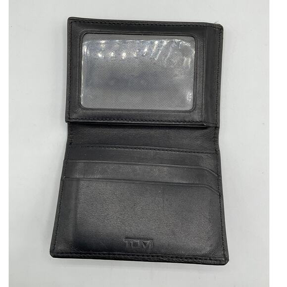Tumi Men's Leather L Fold Wallet with ID Window, Black - Picture 8 of 8
